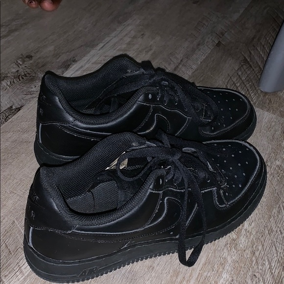All Black Air Force 1s - Picture 1 of 4